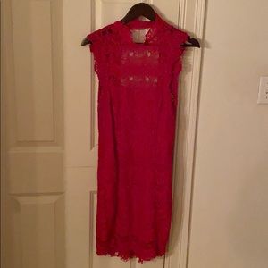 Free People Red Lace Dress